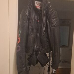 Men Firstgear Heavy Really Heavy Moorcycle Jacket With Padded Elbows Lining Inc